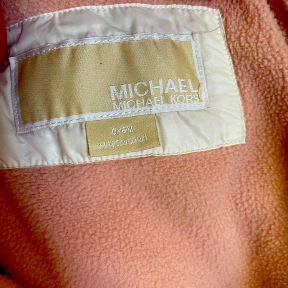 White Michael Kors jumpsuit baby girl 0-6 months